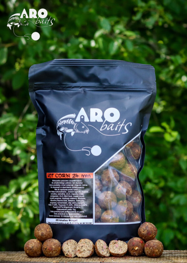 Kulki zanętowe premium 24mm Hot Corn     1kg